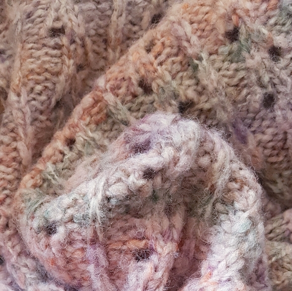 BARTOLINI Pink Marled Puff Shoulder Knitted Sweater - Picture 5 of 8